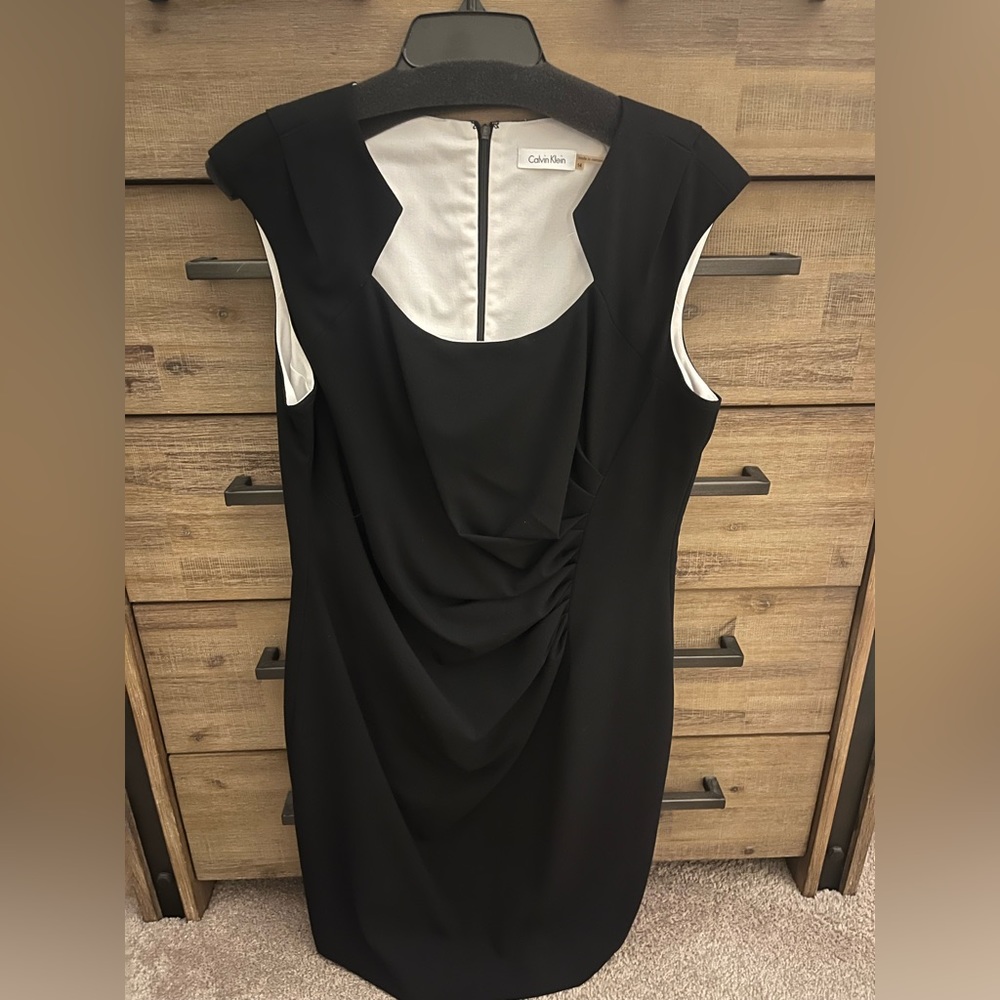 Black and white Calvin Klein cocktail dress.  Excellent used condition.